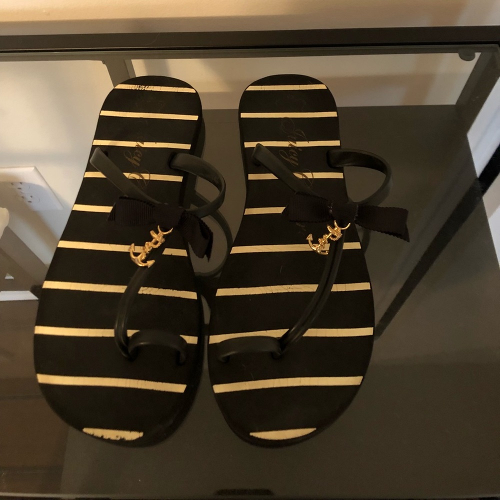 Juicy Couture Embellished Flip Flops